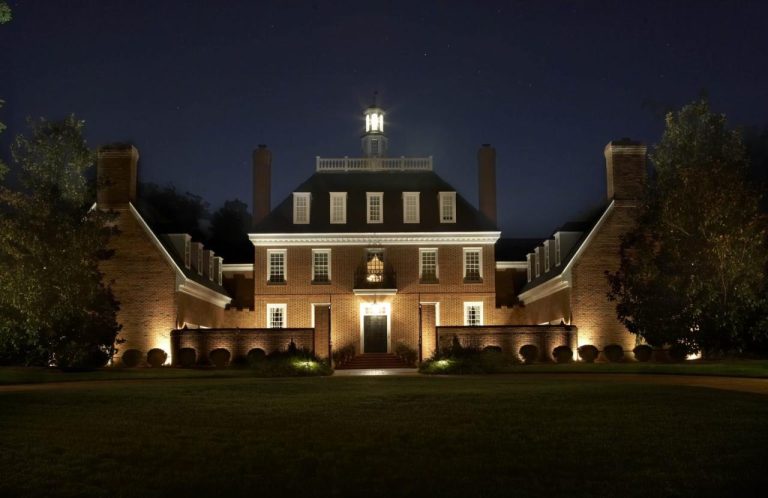 Professional landscape lighting installation